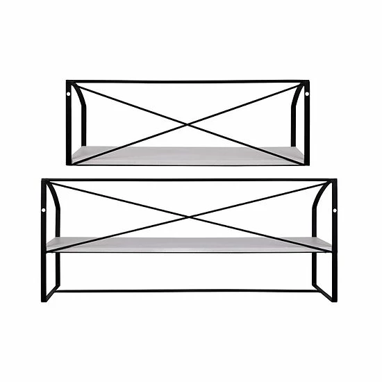 Stratton Home Decor Modern Farmhouse Wall Shelf 2-piece Set 3 Stratton Home Decor Modern Farmhouse Wall Shelf 2-piece Set - Image 3