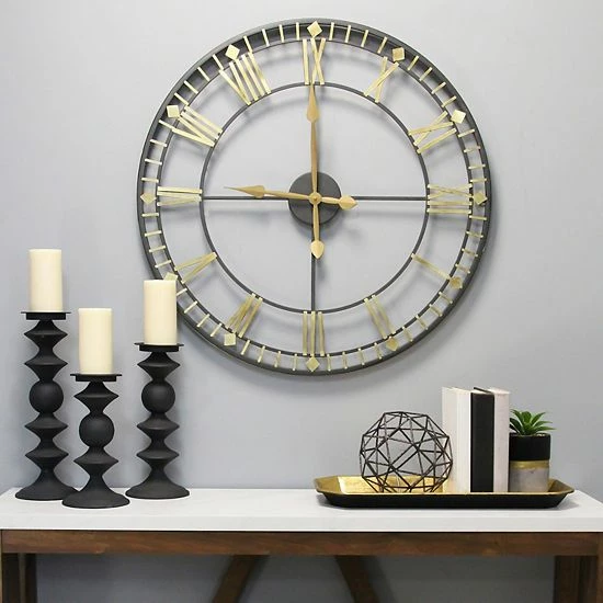 Stratton Home Decor Oversized Industrial Austin Wall Clock 2 Stratton Home Decor Oversized Industrial Austin Wall Clock - Image 2