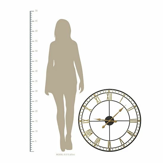 Stratton Home Decor Oversized Industrial Austin Wall Clock 4 Stratton Home Decor Oversized Industrial Austin Wall Clock - Image 4