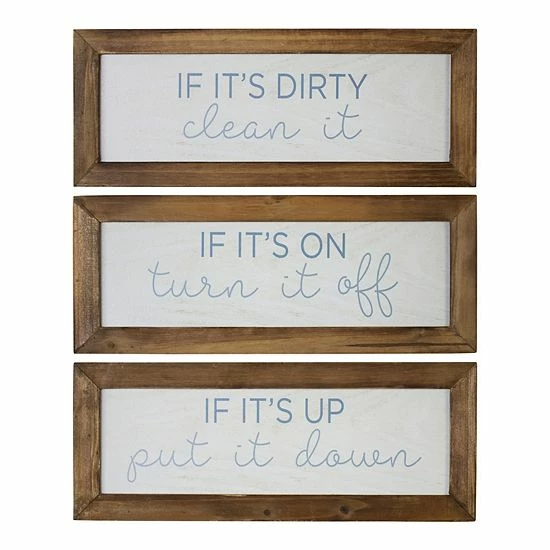 Stratton Home Decor House Humor Wall Decor 3-piece Set 1 Stratton Home Decor House Humor Wall Decor 3-piece Set