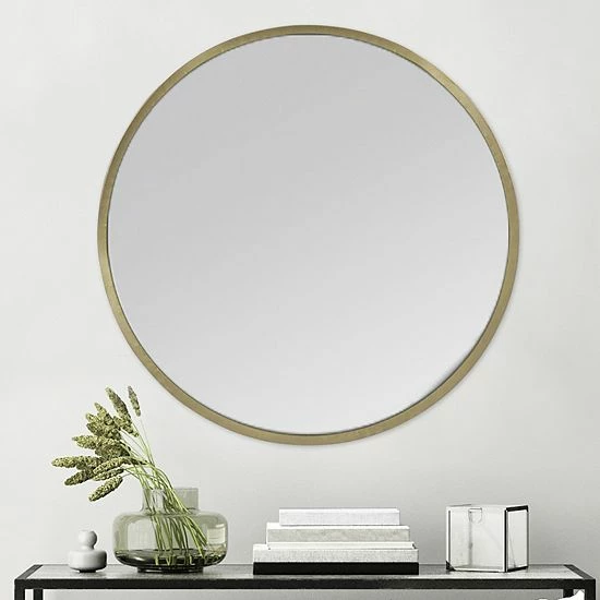Stratton Home Decor Ava Round Gold Mirror 5 Stratton Home Decor Ava Round Gold Mirror - Image 5