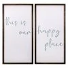 Stratton Home Decor Our Happy Place Framed Wall Art 2-piece Set