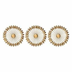 Stratton Home Decor Burst Gold Finish Wall Decor 3-piece Set
