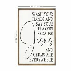 Stratton Home Decor Farmhouse Jesus Germs Framed Wall Art -Stratton Home Decor shop unnamed file 1087