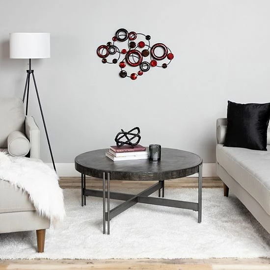 Stratton Home Decor Metallic Circles Wall Decor 2 Stratton Home Decor Metallic Circles Wall Decor - Image 2