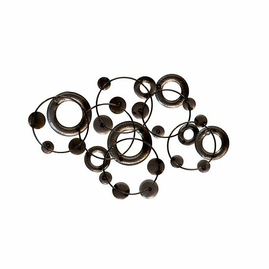 Stratton Home Decor Metallic Circles Wall Decor 4 Stratton Home Decor Metallic Circles Wall Decor - Image 4