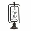 Stratton Home Decor "The Love Of A Family" Metal Table Decor