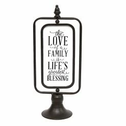 Stratton Home Decor "The Love Of A Family" Metal Table Decor