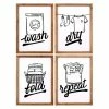 Stratton Home Decor Wash Dry Fold Repeat Laundry Wall Art 4-piece Set