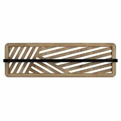 Stratton Home Decor Laser-cut Wood And Metal Towel Bar Wall Decor