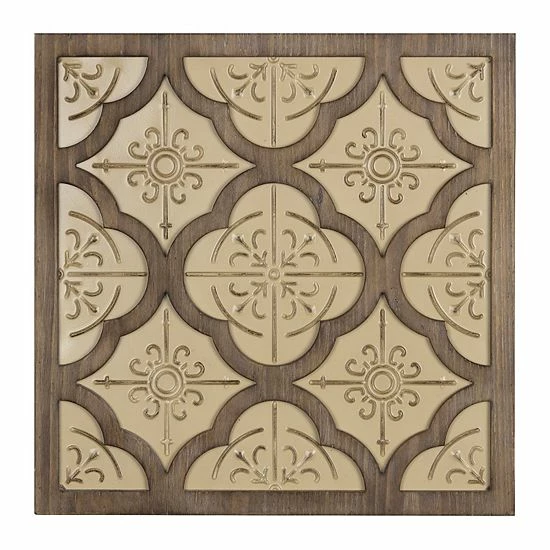 Stratton Home Decor Farmhouse Yellow Quatrefoil Metal And Wood Square Medallion Wall Decor 1 Stratton Home Decor Farmhouse Yellow Quatrefoil Metal And Wood Square Medallion Wall Decor