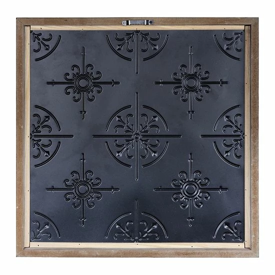 Stratton Home Decor Farmhouse Yellow Quatrefoil Metal And Wood Square Medallion Wall Decor 2 Stratton Home Decor Farmhouse Yellow Quatrefoil Metal And Wood Square Medallion Wall Decor - Image 2