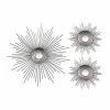 Stratton Home Decor Silver Finish Starburst Wall Decor 3-piece Set