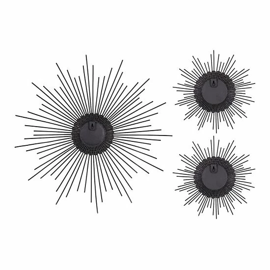 Stratton Home Decor Silver Finish Starburst Wall Decor 3-piece Set 4 Stratton Home Decor Silver Finish Starburst Wall Decor 3-piece Set - Image 4