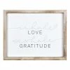 Stratton Home Decor Farmhouse Inhale Love Exhale Gratitude Framed Wall Art