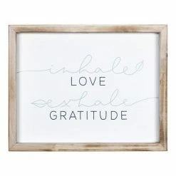 Stratton Home Decor Farmhouse Inhale Love Exhale Gratitude Framed Wall Art