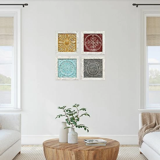 Stratton Home Decor Medallion Wall Decor 4-piece Set 7 Stratton Home Decor Medallion Wall Decor 4-piece Set - Image 7