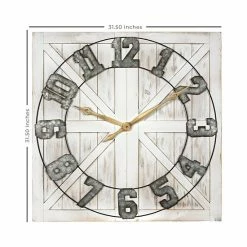 Stratton Home Decor Rustic Farmhouse Wall Clock -Stratton Home Decor shop unnamed file 129
