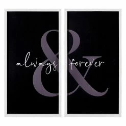 Stratton Home Decor Always Forever Framed Wall Art 2-piece Set