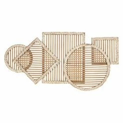 Stratton Home Decor Geometric Rattan Statement Wall Décor