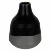 Stratton Home Decor Small Black Gray Dipped Decorative Vase Table Decor