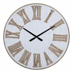 Stratton Home Decor Farmhouse 23.5" Luke Wall Clock