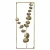 Stratton Home Decor Modern Gold Eucalyptus Panel Wall Decor