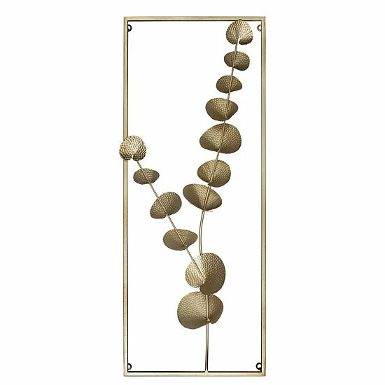 Stratton Home Decor Modern Gold Eucalyptus Panel Wall Decor 1 Stratton Home Decor Modern Gold Eucalyptus Panel Wall Decor
