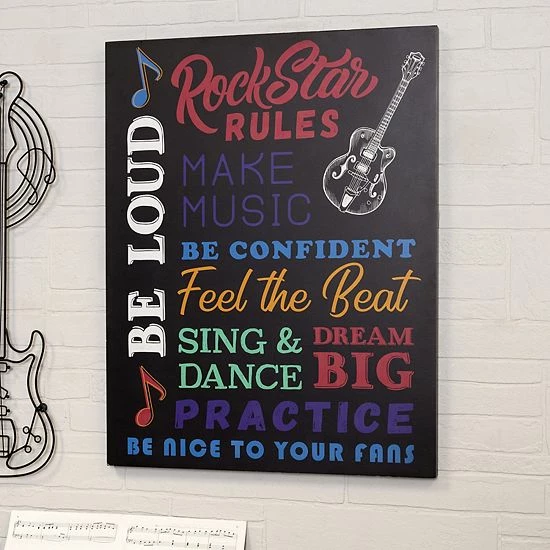 Stratton Home Decor Rockstar Rules Wall Art 3 Stratton Home Decor Rockstar Rules Wall Art - Image 3