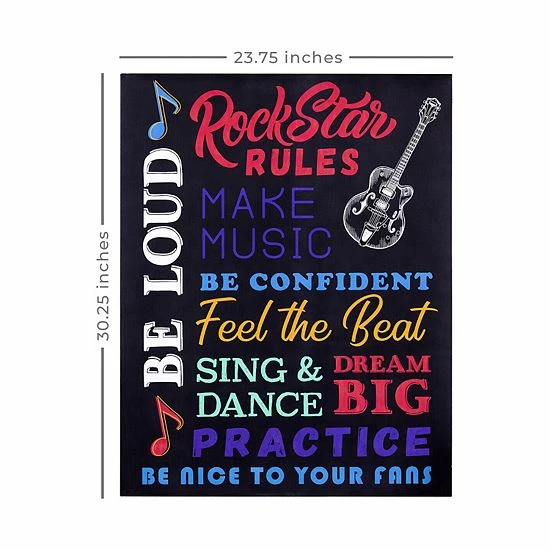 Stratton Home Decor Rockstar Rules Wall Art 5 Stratton Home Decor Rockstar Rules Wall Art - Image 5