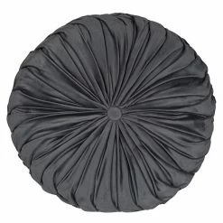 Stratton Home Decor Round Tufted Velvet Throw Pillow Gray -Stratton Home Decor shop unnamed file 140