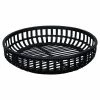 Stratton Home Decor Modern Round Black Rattan Decorative Tabletop Tray