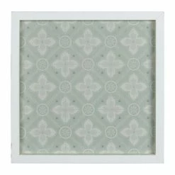 Stratton Home Decor Farmhouse White And Green Tile Framed Wall Art