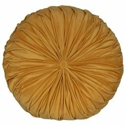 Stratton Home Decor Round Tufted Velvet Throw Pillow Gray -Stratton Home Decor shop unnamed file 143