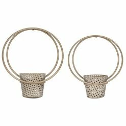 Stratton Home Decor Faux Cane Webb Wall Planter 2-piece Set