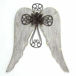 Stratton Home Decor Angel Wing Cross Wall Decor