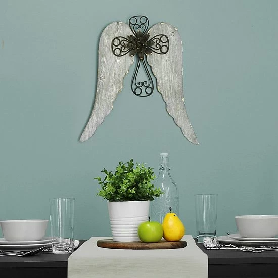 Stratton Home Decor Angel Wing Cross Wall Decor 2 Stratton Home Decor Angel Wing Cross Wall Decor - Image 2