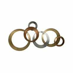 Stratton Home Decor Metallic Circles Wall Decor