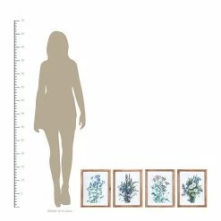 Stratton Home Decor Farmhouse Set Of 4 Multicolor Wildflowers Framed Wall Art -Stratton Home Decor shop unnamed file 1469