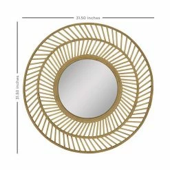 Stratton Home Decor 31.50" Kristen Rattan Wall Mirror -Stratton Home Decor shop unnamed file 1488