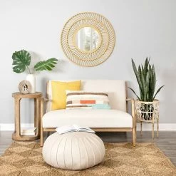 Stratton Home Decor 31.50" Kristen Rattan Wall Mirror -Stratton Home Decor shop unnamed file 1491