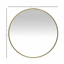 Stratton Home Decor 28" Aubrey Gold Metal Wall Mirror -Stratton Home Decor shop unnamed file 1519