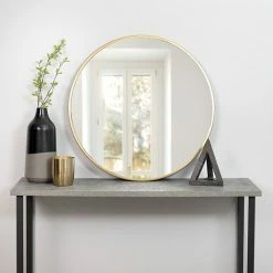 Stratton Home Decor 28" Aubrey Gold Metal Wall Mirror -Stratton Home Decor shop unnamed file 1522