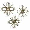 Stratton Home Decor Glam Set Of 3 Gold Metal Burst Wall Decor