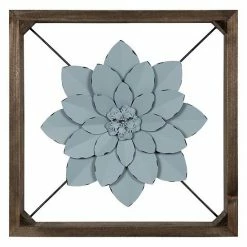 Stratton Home Decor Blue Flower Wall Decor