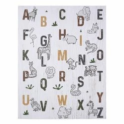 Stratton Home Decor Safari Animal Alphabet Wall Art