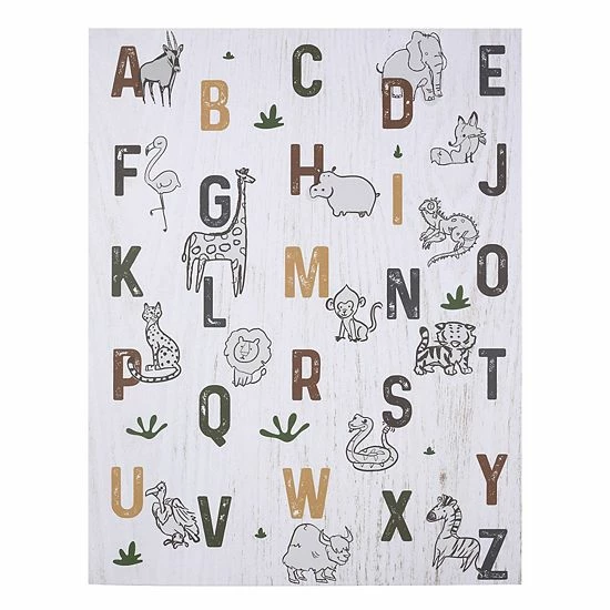 Stratton Home Decor Safari Animal Alphabet Wall Art 1 Stratton Home Decor Safari Animal Alphabet Wall Art