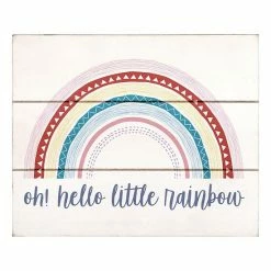 Stratton Home Decor Hello Little Rainbow Wall Art