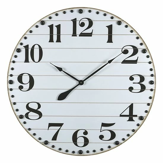 Stratton Home Decor Farmhouse 31.5" Colton Wall Clock 1 Stratton Home Decor Farmhouse 31.5" Colton Wall Clock
