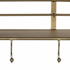 Stratton Home Decor Gold Finish 5-Hook Wall Shelf -Stratton Home Decor shop unnamed file 1600